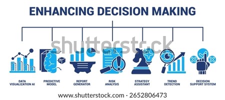 Enhancing Decision Making icon banner for infographic Dualtone style.