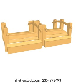 Enhancing parks with the elegance of wooden bridges.