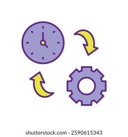 Enhancing Productivity in Circular Systems vector stock icon