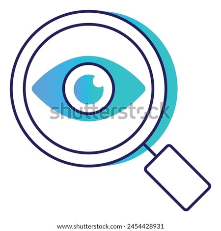 Enhancing Vision. Insightful Examination with a Magnifying Glass on an Eye