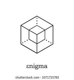 Enigma Cryptocurrency Coin Sign