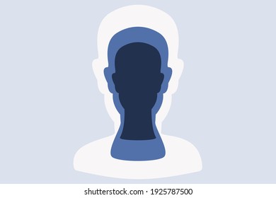 Enigmatic abstract human head representation. Deepness of the mind concept illustration. Multi layered effect. Vector.