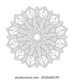 Enigmatic Beautifull Mandala Coloring Book Page for kdp Book Interior. Peaceful Petals, Ability to Relax, Brain Experiences, Harmonious Haven, Peaceful Portraits, Blossoming Beauty mandala design.