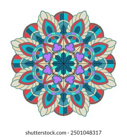 Enigmatic beautyful colour mandala coloring book page. Easy Mandala Coloring Book Pages for Adults to Relax, Experiences Give Relief. Resizeable Vector File