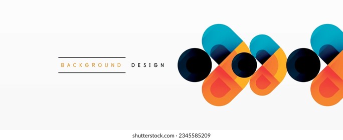 Enigmatic Circles - Captivating Vector Geometric Background, Unveiling the Mesmerizing Composition of Intriguing Circle Elements