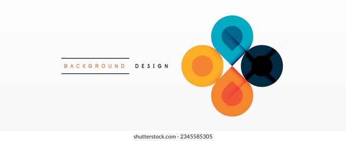 Enigmatic Circles - Captivating Vector Geometric Background, Unveiling the Mesmerizing Composition of Intriguing Circle Elements