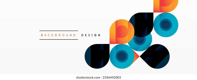 Enigmatic Circles - Captivating Vector Geometric Background, Unveiling the Mesmerizing Composition of Intriguing Circle Elements