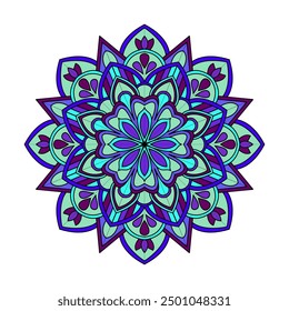 Enigmatic flowra colour mandala coloring book page. Easy Mandala Coloring Book Pages for Adults to Relax, Experiences Give Relief. Resizeable Vector File