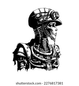 Enigmatic and haunting Hand drawn line art illustration of an Egypt mummy, evoking a sense of mystery and ancient history