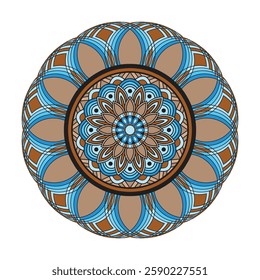 Enigmatic Rings Colour creativity mandala coloring book page. Easy Mandala Coloring Book Pages for Adults to Relax, Experiences Give Relief. Resizeable Vector File