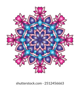 Enigmático anéis cor mandala cor página do livro de colorir. Fácil Mandala colorir páginas do livro para adultos para relaxar, experiências dar alívio. Arquivo de vetor redimensionável