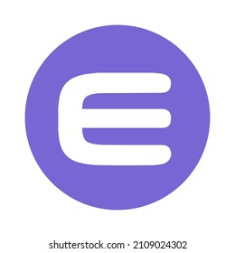 Enjin ENJ Coin Icon Cryptocurrency vector illustration in violet background. Best used for T-shirt designs and trading websites.
