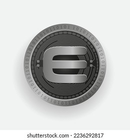 Enjin ENJ cryptocurrency Silver coin