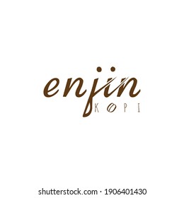 Enjin Kopi Logo Design Drinks Symbols
