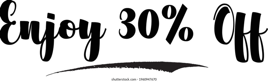 Enjoy 30% Off Bold Typography Text For Sale Banners Flyers and Templates