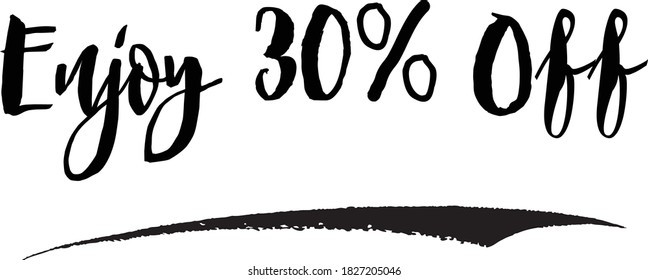 Enjoy 30% Off Handwritten Font Calligraphy Font For Sale Banners Flyers 
and Templates