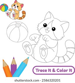 Enjoy adorable cat vector art for coloring. These printable kitten illustrations are perfect for kids and cat lovers, bringing fun and creativity to each coloring activity.