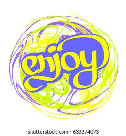 Enjoy, banner design template, vector illustration