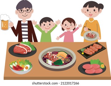 Enjoy barbecue food with your family