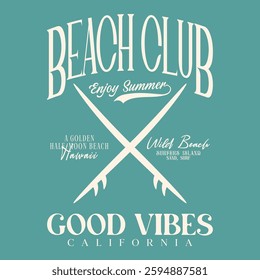 Enjoy beach life California typography print T- shirts, Summer T-shirt Illustration For Print And Clothing. typography college varsity, Vintage college style typography, Los Angeles City slogan print