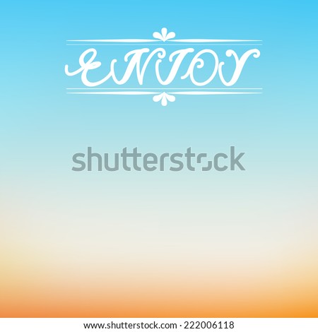 Enjoy beach summer abstract background
