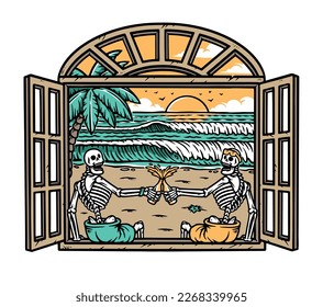 enjoy the beach view from the window
