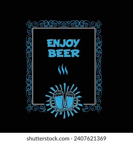 Enjoy beer typography tshirt design for everyone