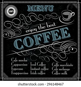 Enjoy the best coffee typography for menu design 