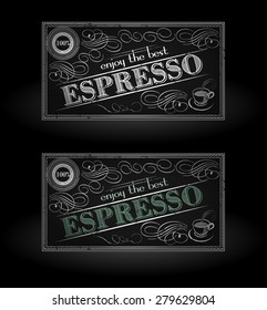 Enjoy the best espresso typography design on black