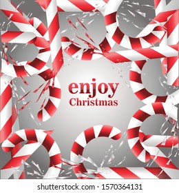 enjoy christmas with candy cane broken everywhere