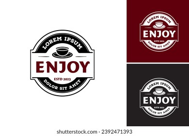 Logotipo del café - Este logotipo de diseño es un logotipo adecuado para cafeterías o marcas relacionadas con el café. Retrata un mensaje de satisfacción y disfrute cuando se trata de café.