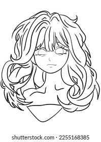Enjoy coloring this cute and charming anime girl silhouette for your next coloring adventure. Perfect for kids and adults alike, this black-and-white coloring page will bring joy to anyone.