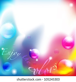 Enjoy the colors: abstract background with shining colors