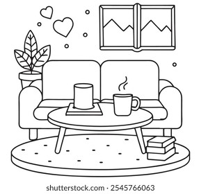 Enjoy a cozy collection of cute and bold coloring pages designed to relax and uplift! These pages feature heartwarming illustrations with easy-to-fill shapes, ideal for simple yet satisfying coloring.