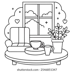 Enjoy a cozy collection of cute and bold coloring pages designed to relax and uplift! These pages feature heartwarming illustrations with easy-to-fill shapes, ideal for simple yet satisfying coloring.