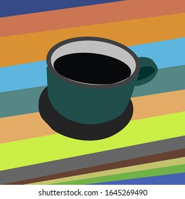 Genießen Sie eine Tasse schwarzen Kaffee. 