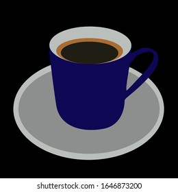 Disfrute de una taza de café negro.