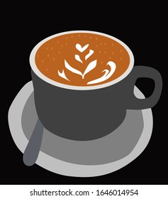 Enjoy a cup of cappuccino. 
