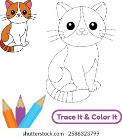 Enjoy cute kitten vector for fun coloring activities. These adorable cat illustrations make a perfect creative project for kids and cat lovers.