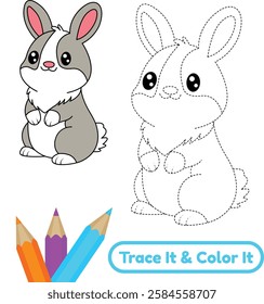 Enjoy cute rabbit vector coloring pages with fun and adorable designs. These printable rabbit illustrations are perfect for kids, offering creativity and entertainment.