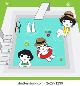 Enjoy a Day at the Pool illustration