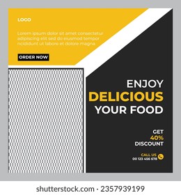 Enjoy Delicious Your Food, social media post design