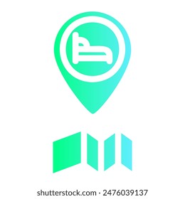 Enjoy the elegance with our Hotel Gradient Glyph Icon Set. This collection features solid icons with captivating color gradients, specifically designed for various hotel-related design projects.