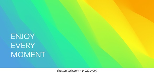 Enjoy every moment. Modern screen design for mobile app and web. Summer vector illustration. 