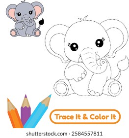 Enjoy happy elephant vector coloring pages with adorable designs. These printable elephant illustrations are perfect for kids, bringing fun and creativity to each coloring session.