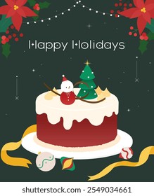 Enjoy a happy holiday with a Christmas cake