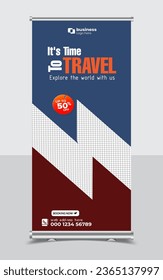 
Enjoy holiday roll up banner design. Travel and tourism Instagram and Facebook story standee template.