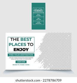 Enjoy the holiday tour summer web banner , thumbnails design
