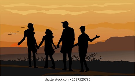 Enjoy the holidays by watching the sunset with the family