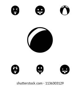 Enjoy icon. collection of 7 enjoy filled icons such as showing tongue emot, plastic ball. editable enjoy icons for web and mobile.